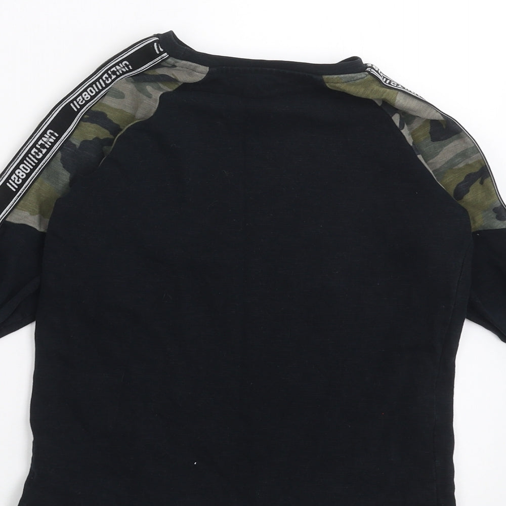 NEXT Boys Black Camouflage  Pullover Sweatshirt Size 5 Years