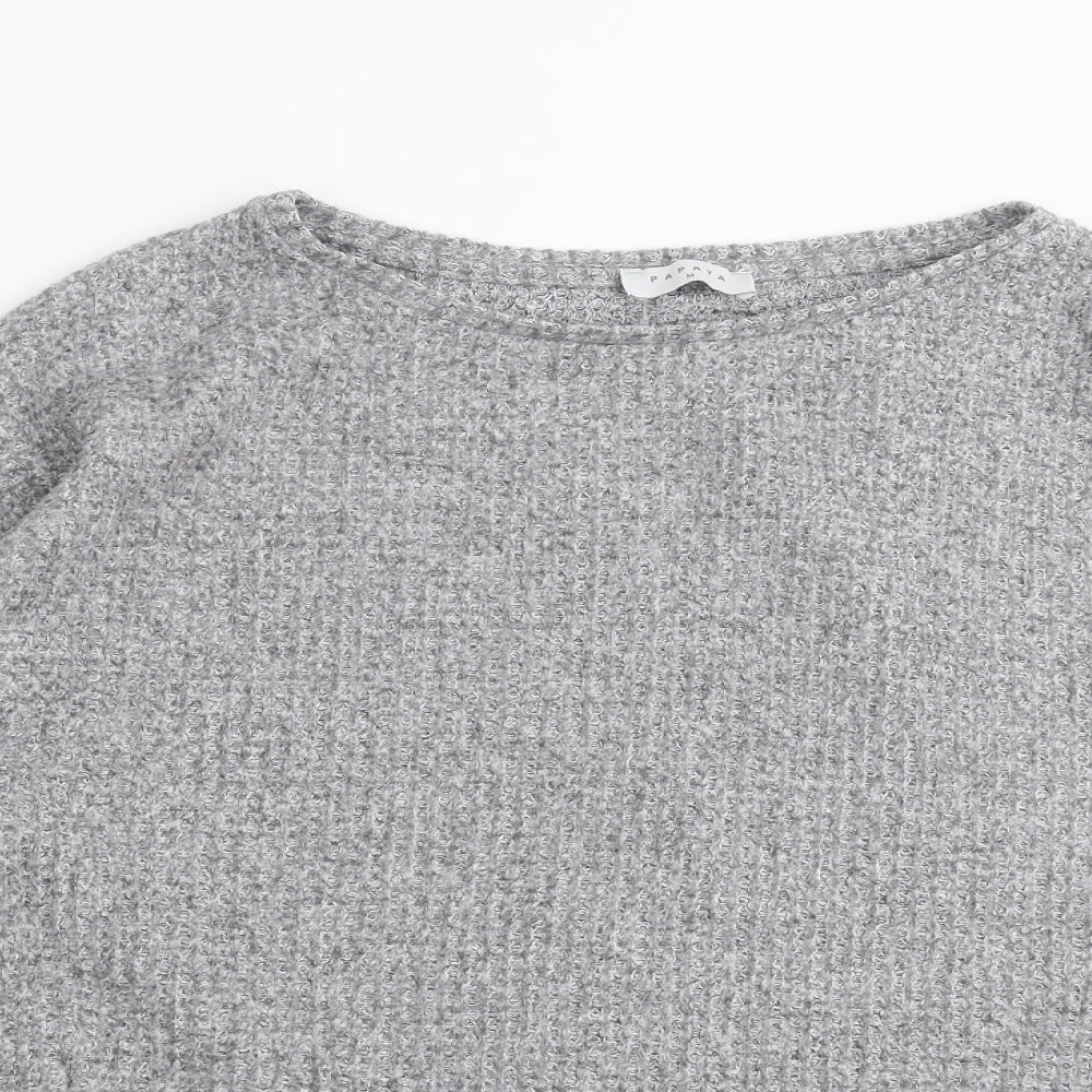Papaya Womens Grey  Knit Pullover Jumper Size M