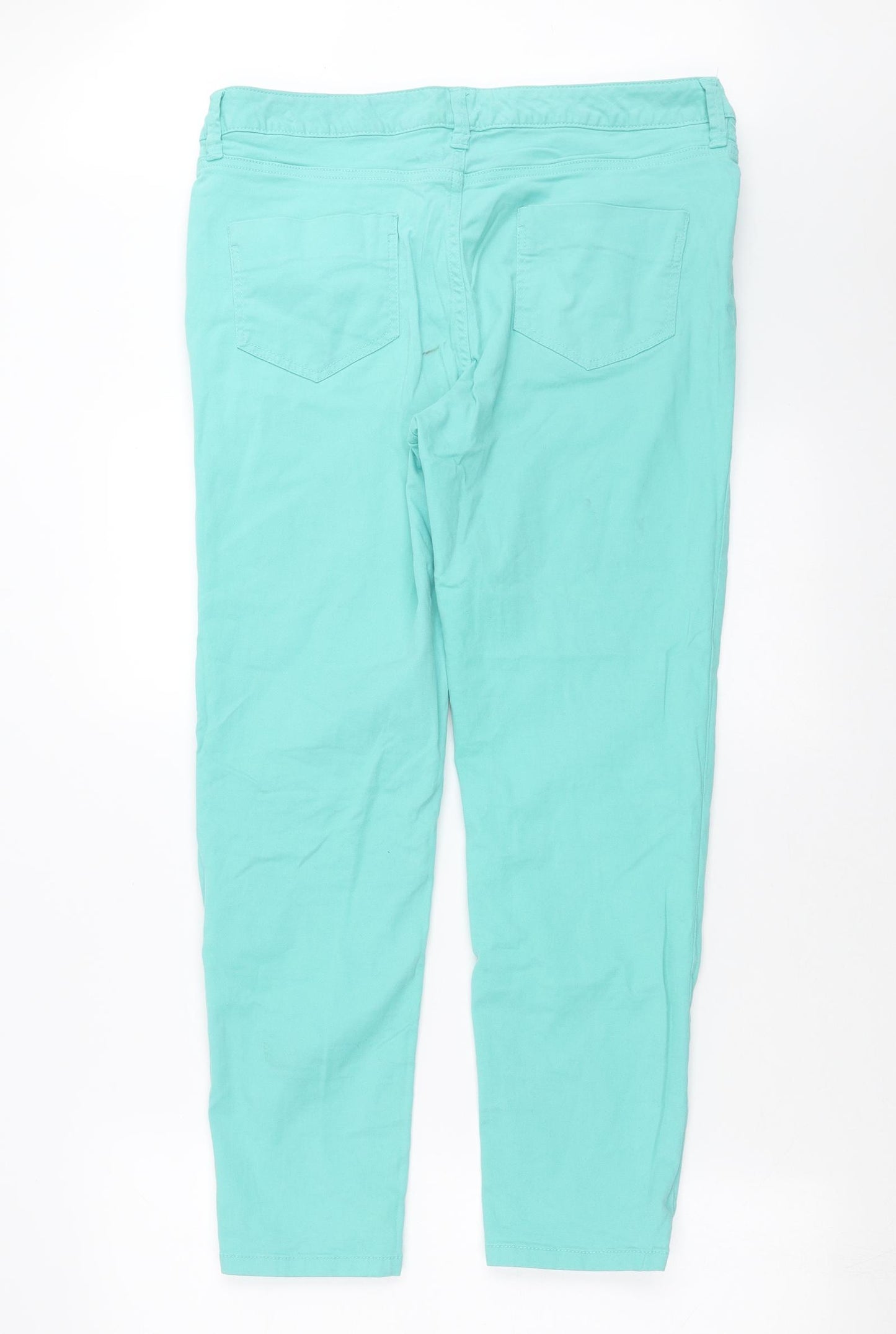 F&F Womens Green  Denim Skinny Jeans Size 14 L27 in