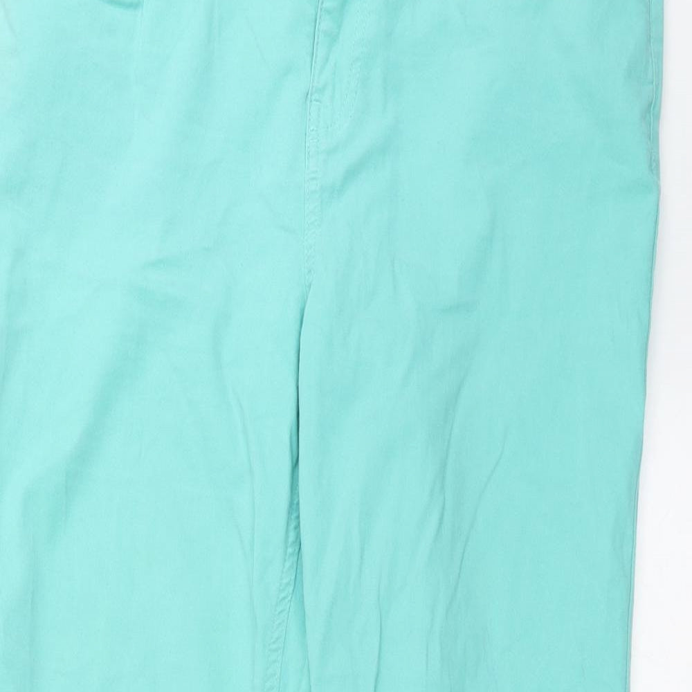 F&F Womens Green  Denim Skinny Jeans Size 14 L27 in