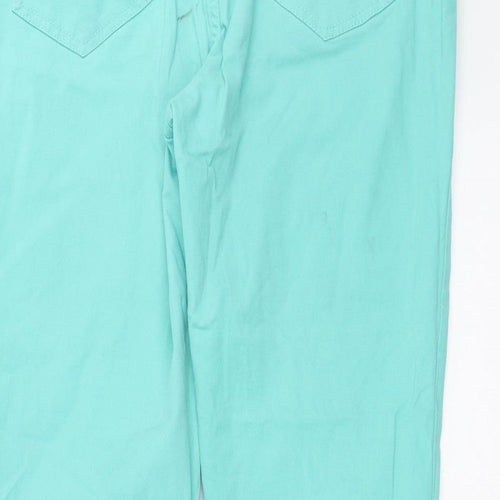 F&F Womens Green  Denim Skinny Jeans Size 14 L27 in