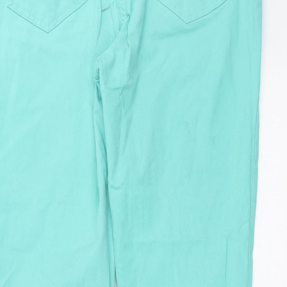 F&F Womens Green  Denim Skinny Jeans Size 14 L27 in