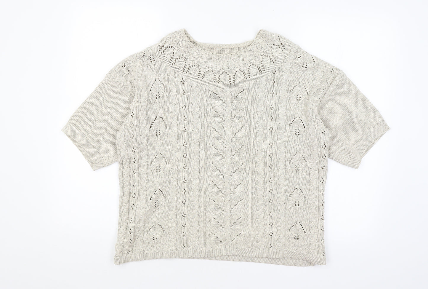 Cignal Womens Beige   Pullover Jumper Size L