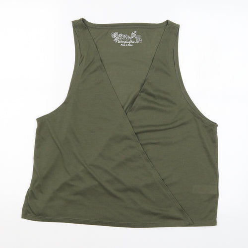 Simply Be Womens Green   Wrap Tank Size 22
