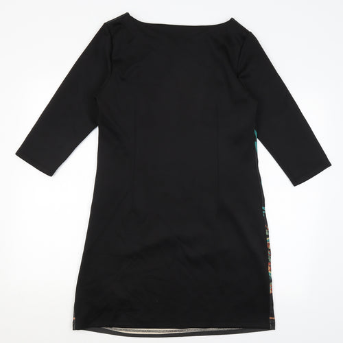 Preworn Womens Black Paisley  A-Line  Size XL