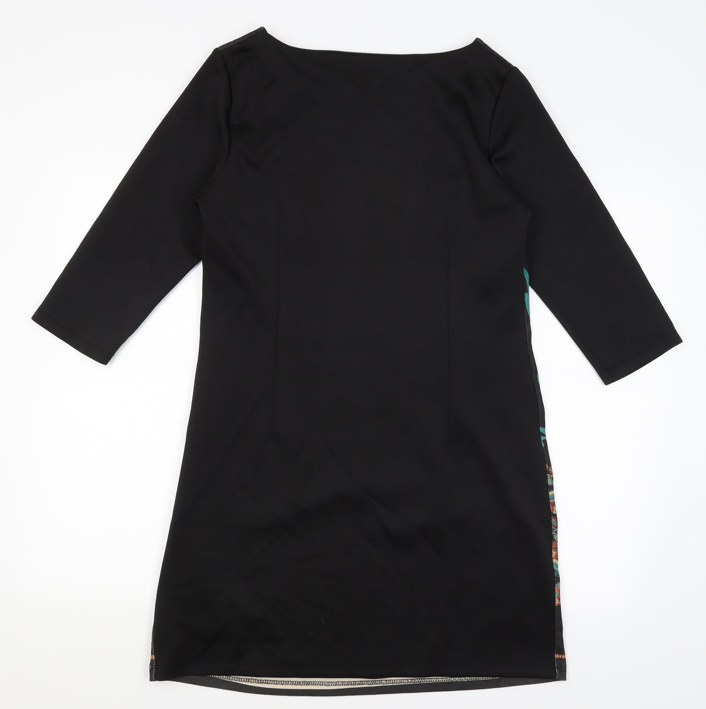 Preworn Womens Black Paisley  A-Line  Size XL