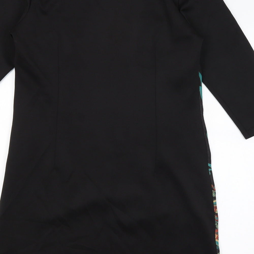 Preworn Womens Black Paisley  A-Line  Size XL