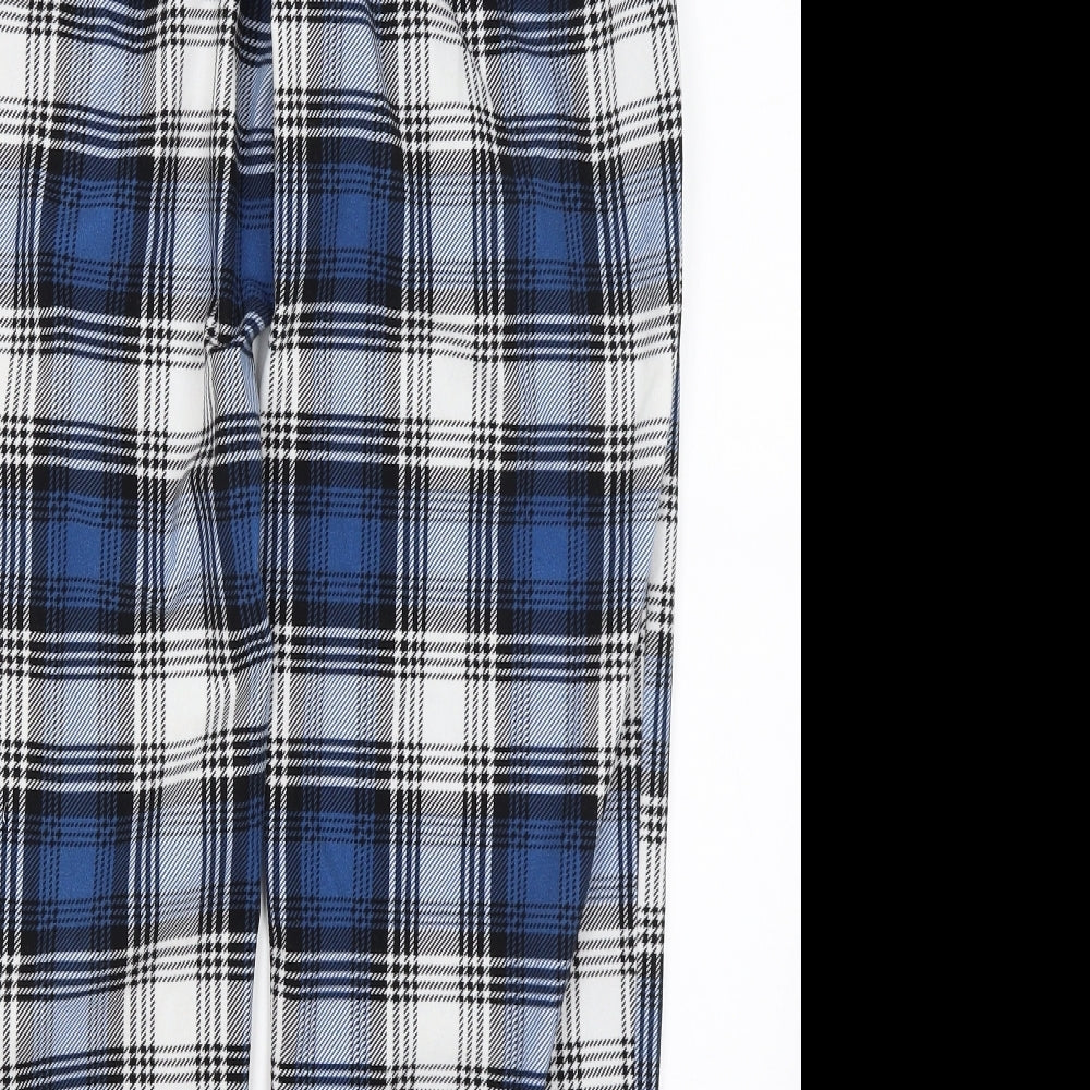 Primark Mens Blue Plaid   Pyjama Pants Size L