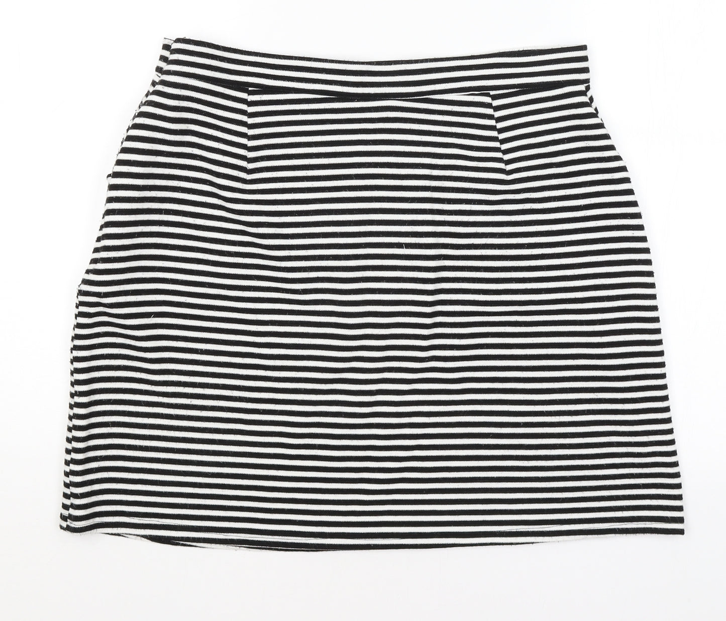 Papaya Womens White Striped  A-Line Skirt Size 14