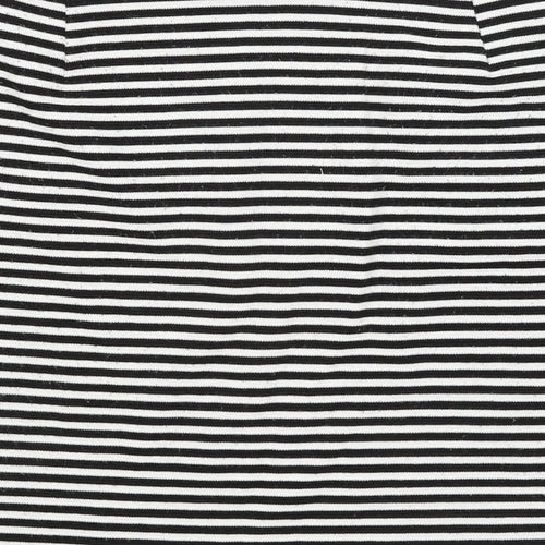 Papaya Womens White Striped  A-Line Skirt Size 14