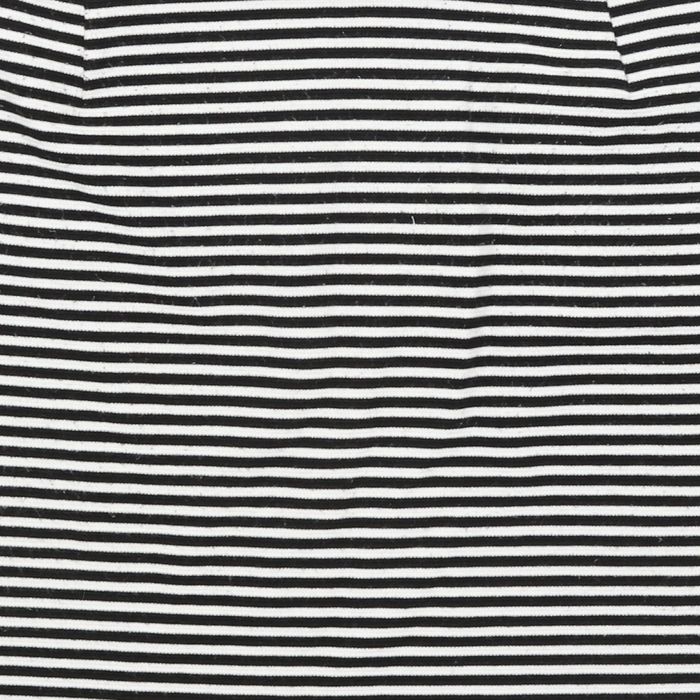 Papaya Womens White Striped  A-Line Skirt Size 14