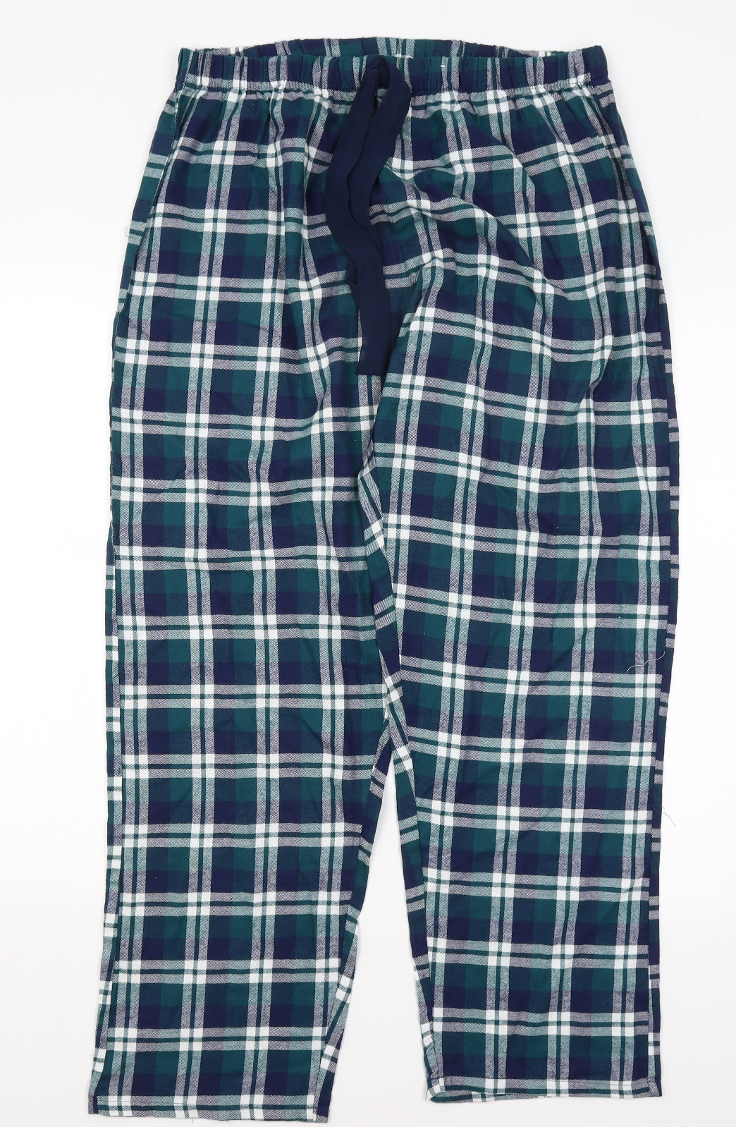 Love to Lounge Womens Blue Plaid  Capri Pyjama Pants Size L