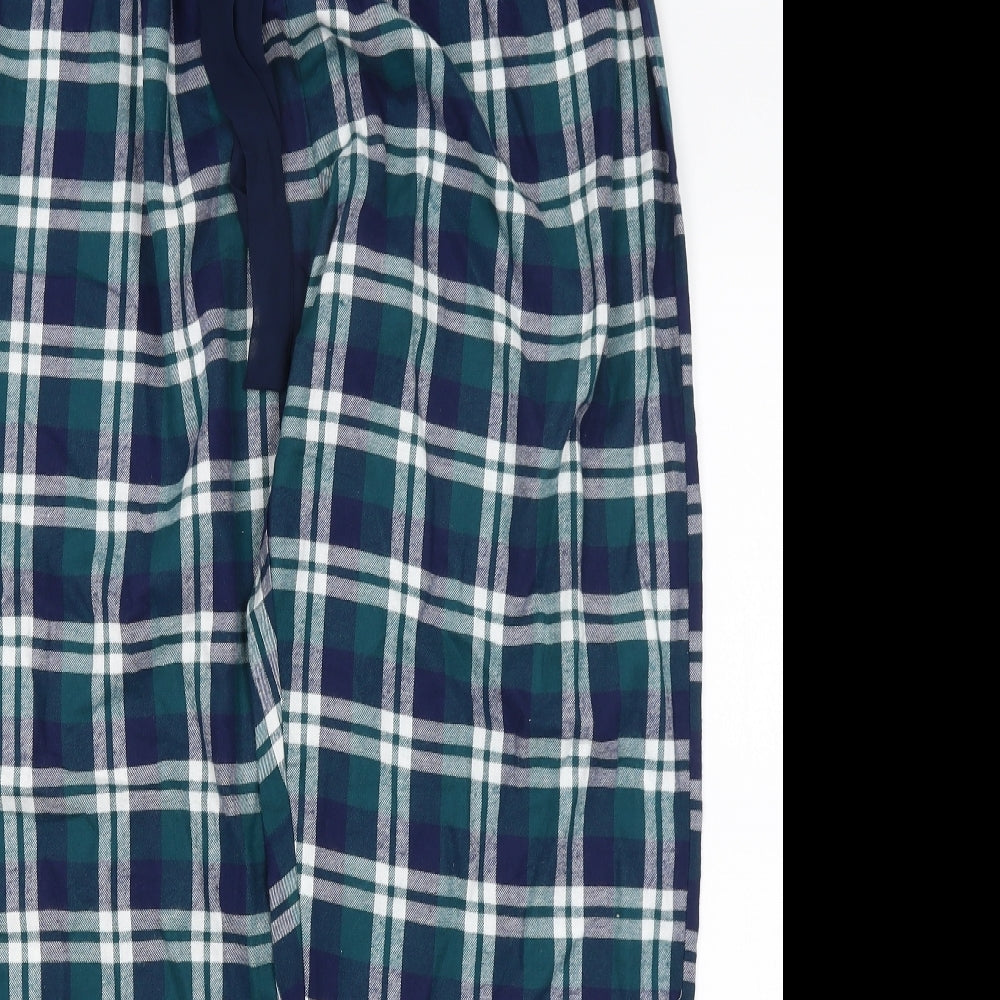 Love to Lounge Womens Blue Plaid  Capri Pyjama Pants Size L