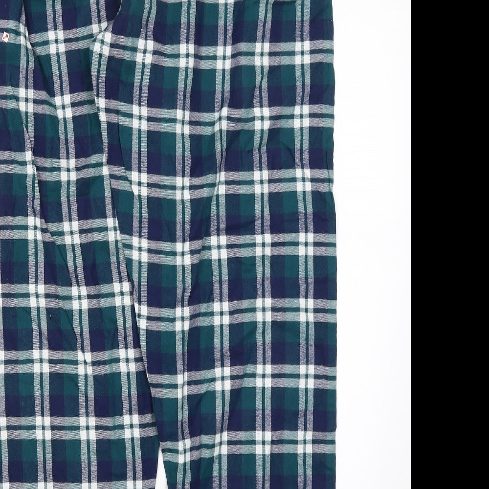 Love to Lounge Womens Blue Plaid  Capri Pyjama Pants Size L