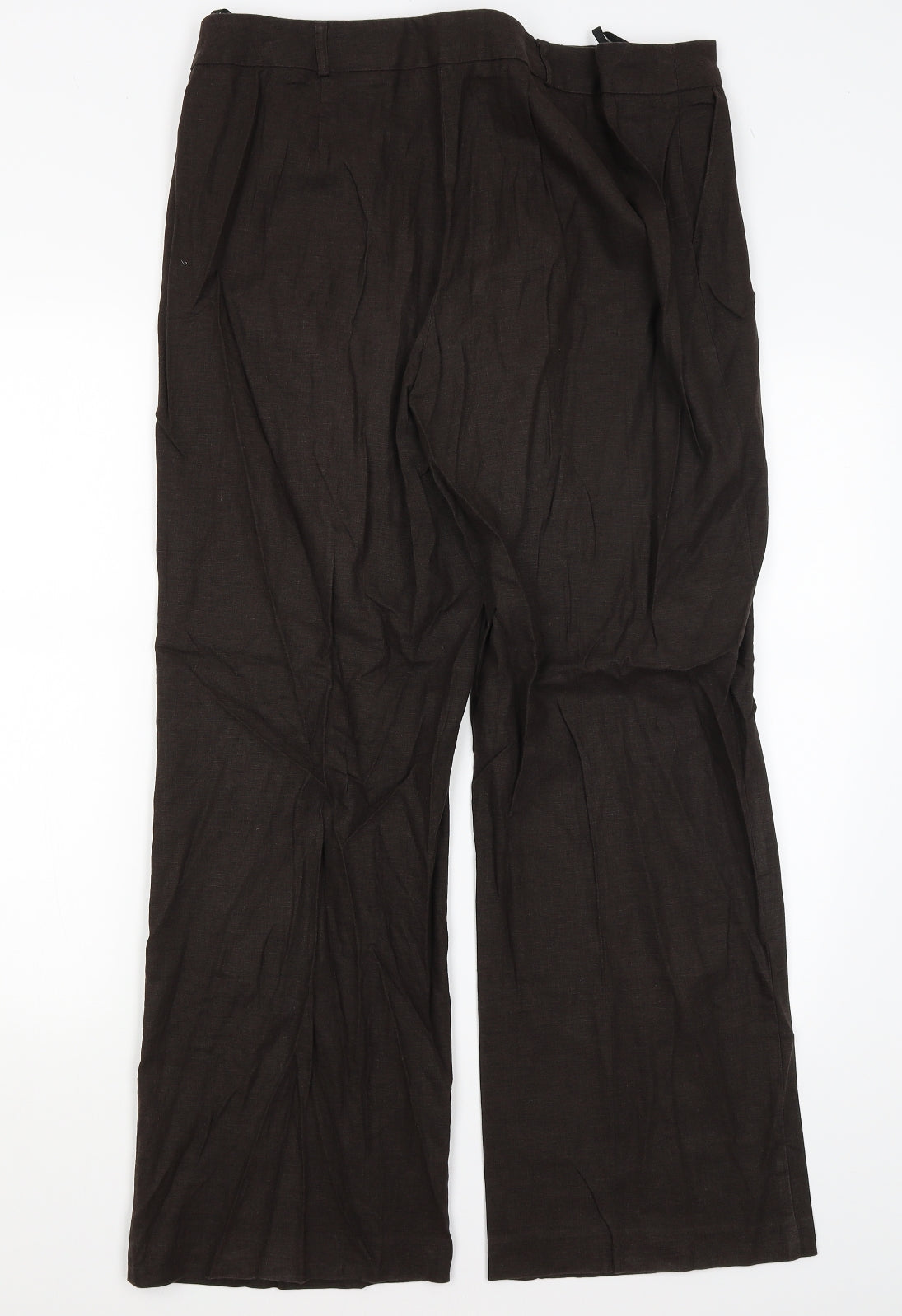 M&S Womens Brown   Trousers  Size 16 L29.5 in