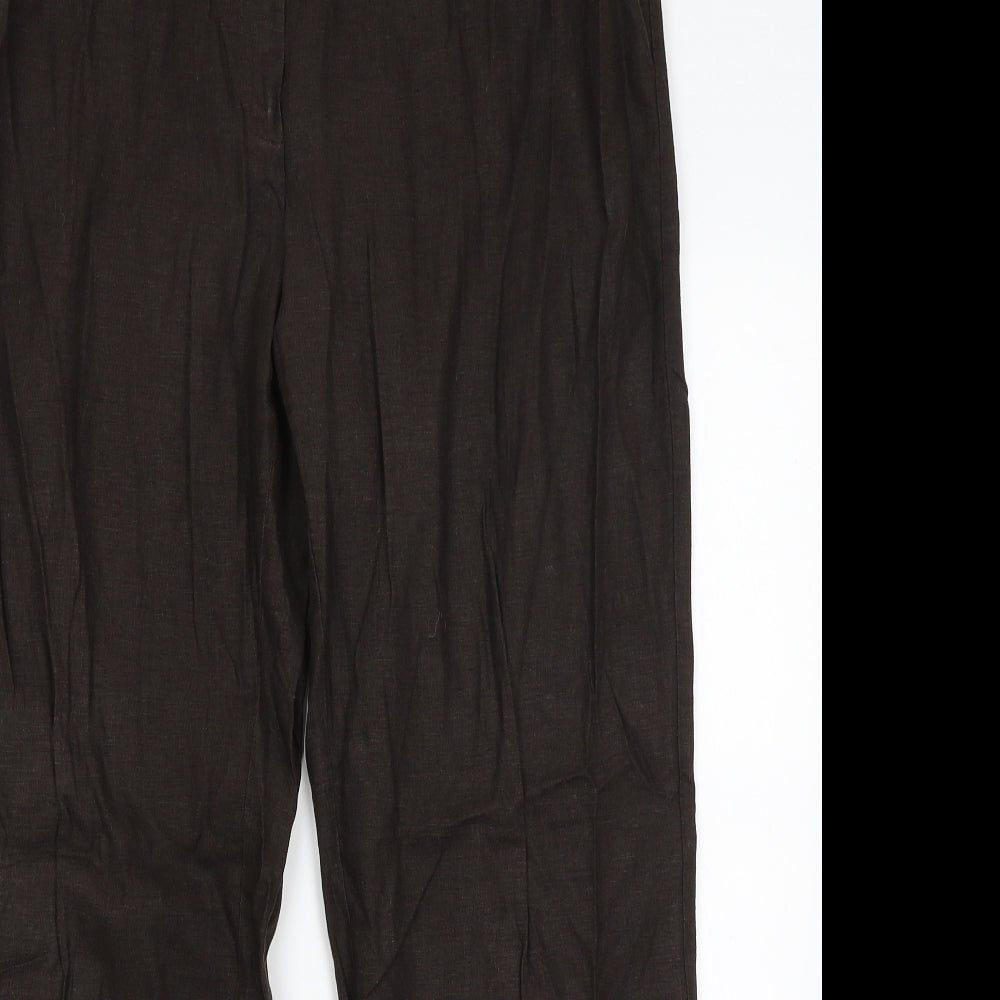 M&S Womens Brown   Trousers  Size 16 L29.5 in