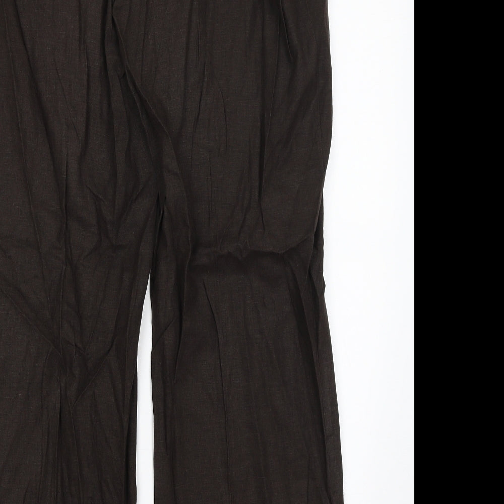 M&S Womens Brown   Trousers  Size 16 L29.5 in