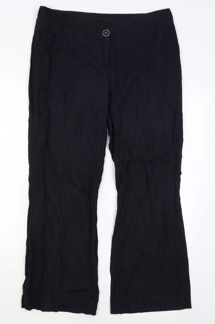 Collection Womens Blue Trousers Size 14 L28.5 in