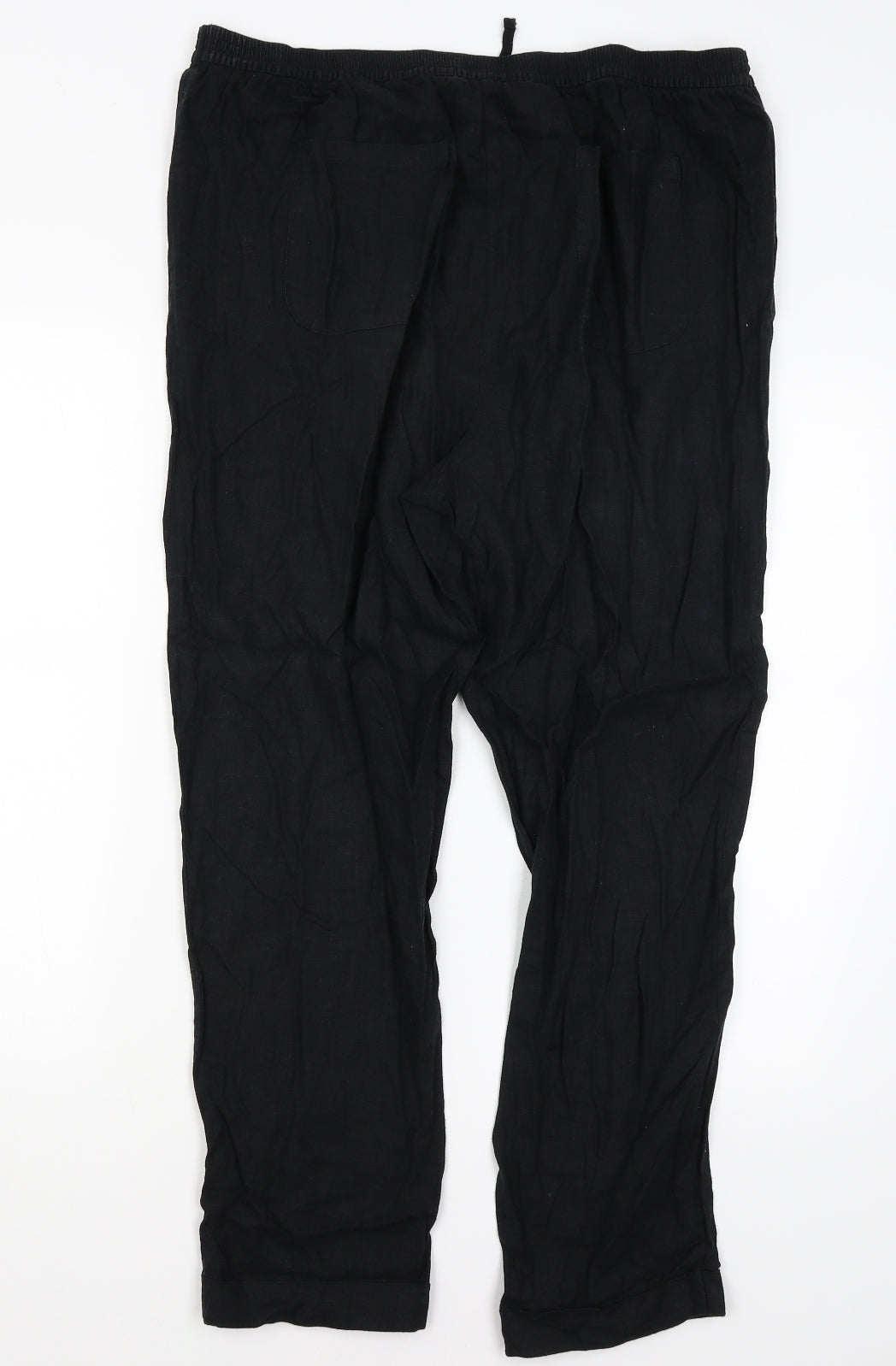 M&S Womens Black   Trousers  Size 18 L29 in