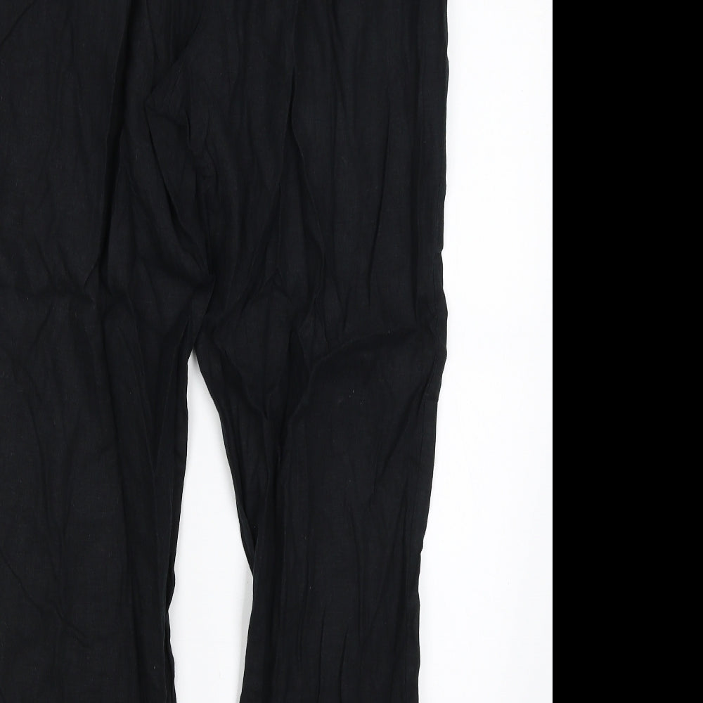 M&S Womens Black   Trousers  Size 18 L29 in
