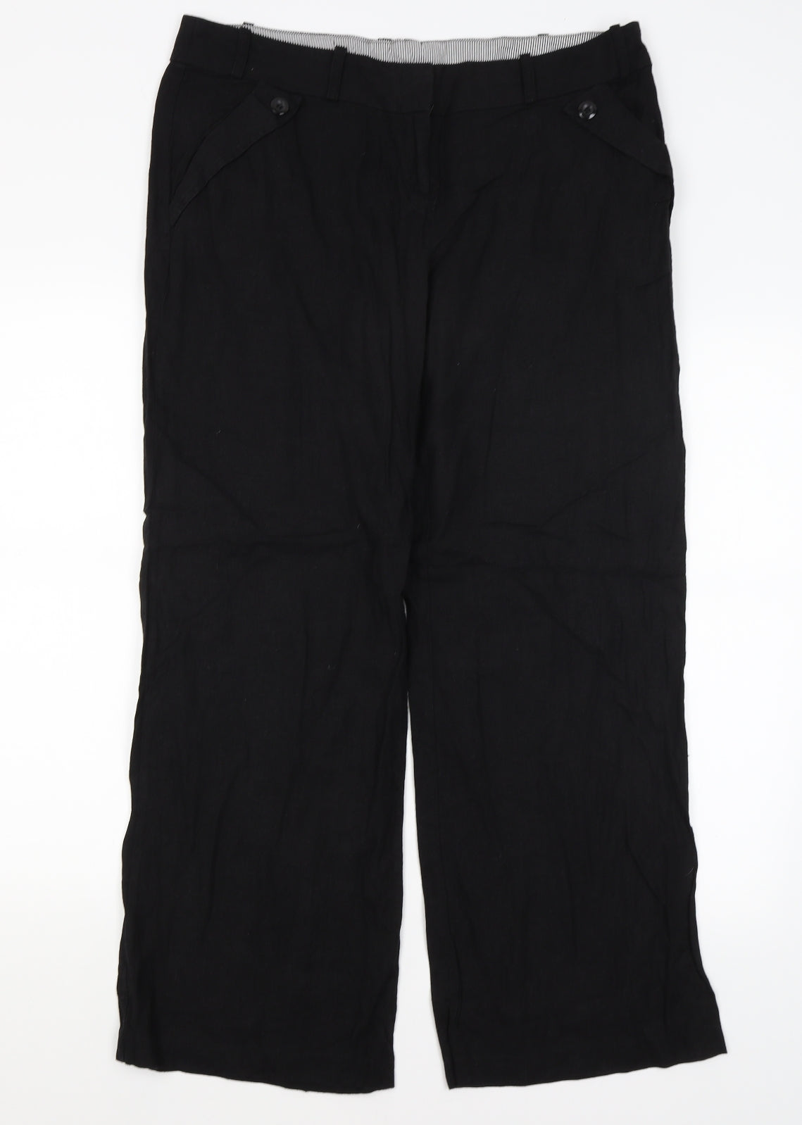 New Look Womens Black   Trousers  Size 14 L30 in