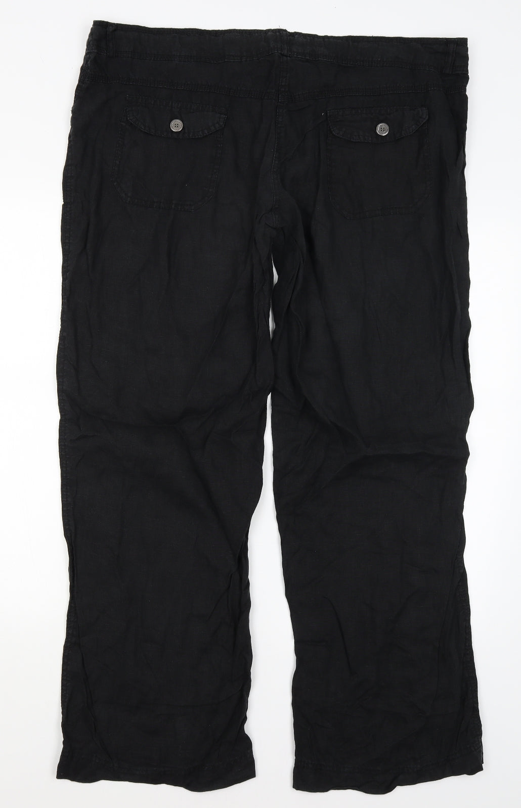 Denim Co Womens Black   Trousers  Size 20 L31 in