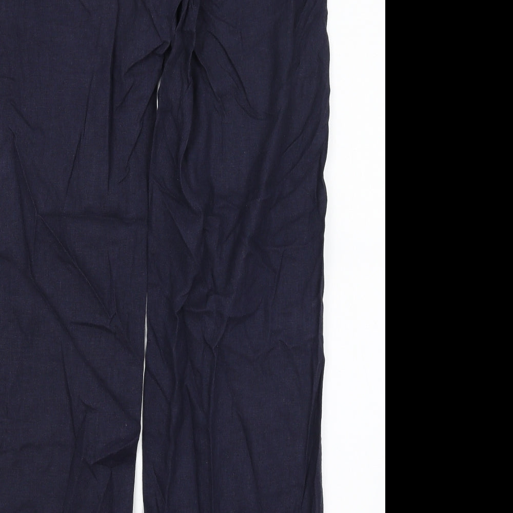 M&S Womens Blue   Trousers  Size 14 L31 in