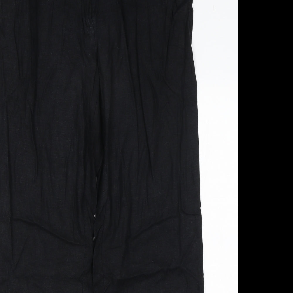 M&S Womens Black   Trousers  Size 14 L29 in