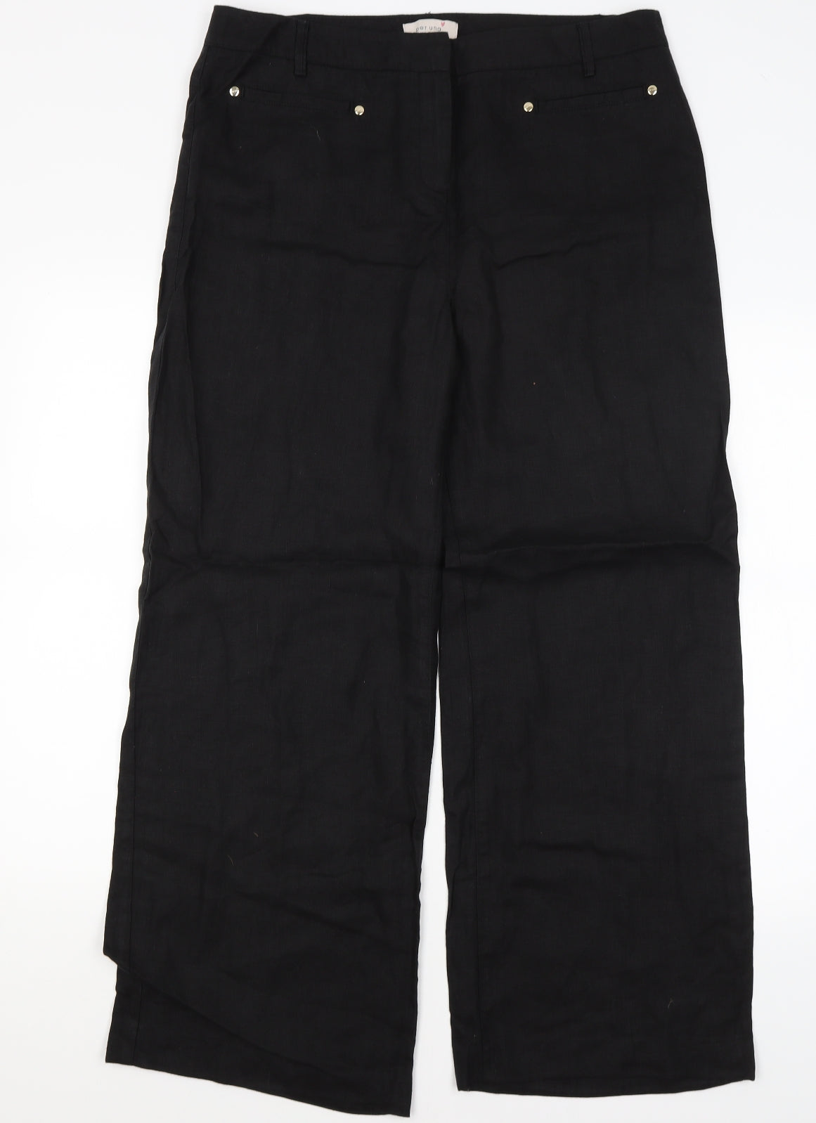 Per Una Womens Black   Trousers  Size 14 L28 in