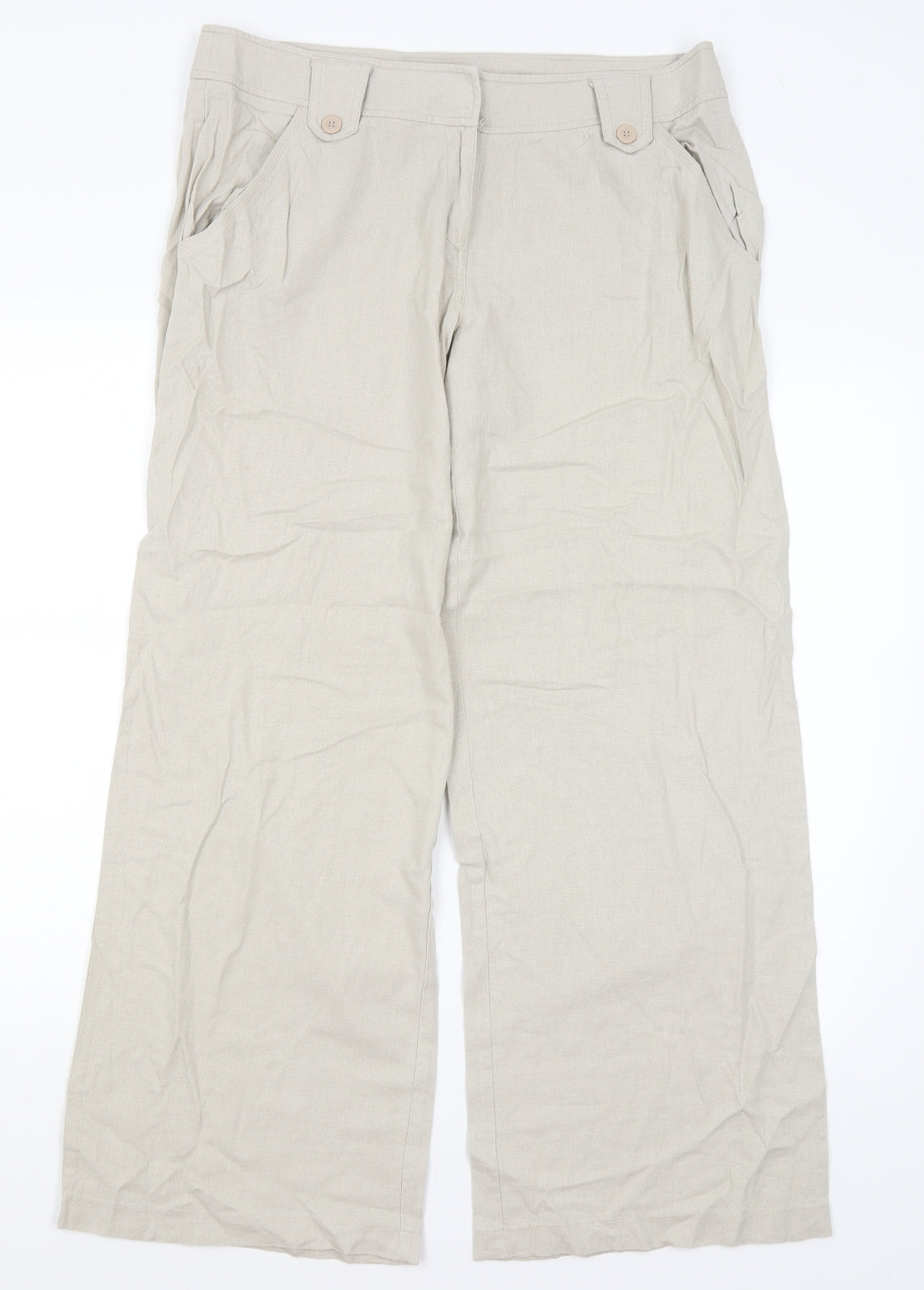 Select Womens Beige   Trousers  Size 14 L29.5 in