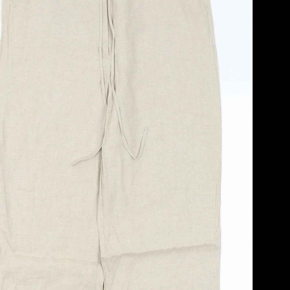 M&S Womens Beige   Trousers  Size 12 L28.5 in