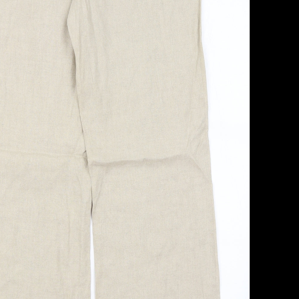 M&S Womens Beige   Trousers  Size 12 L28.5 in