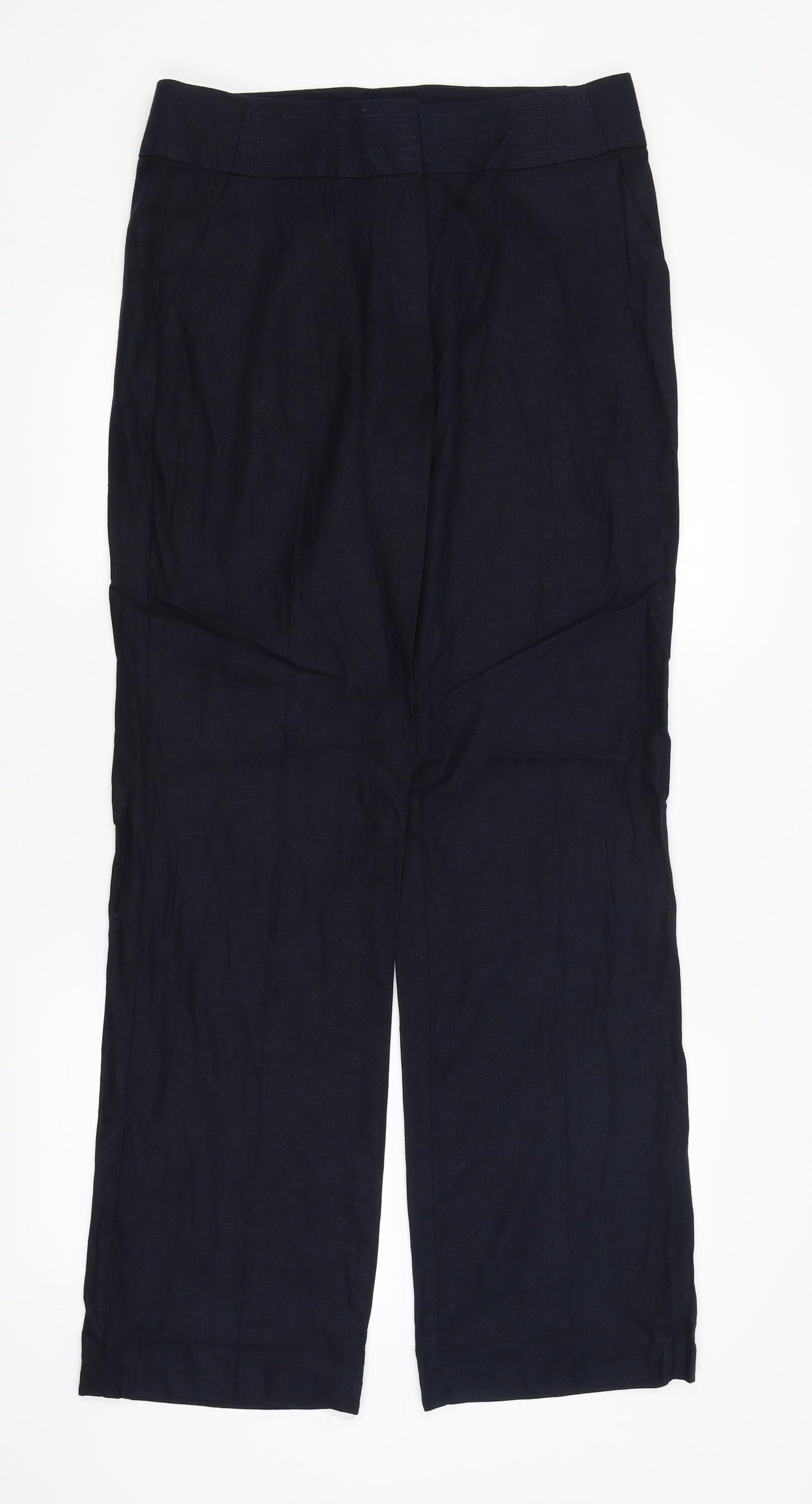 M&S Womens Blue   Trousers  Size 12 L32 in