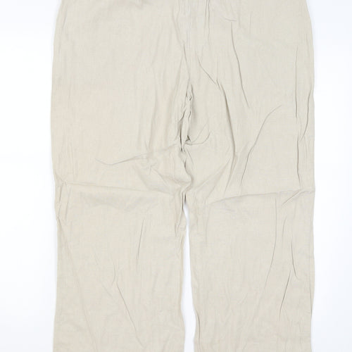 M&S Womens Beige   Trousers  Size 16 L26 in