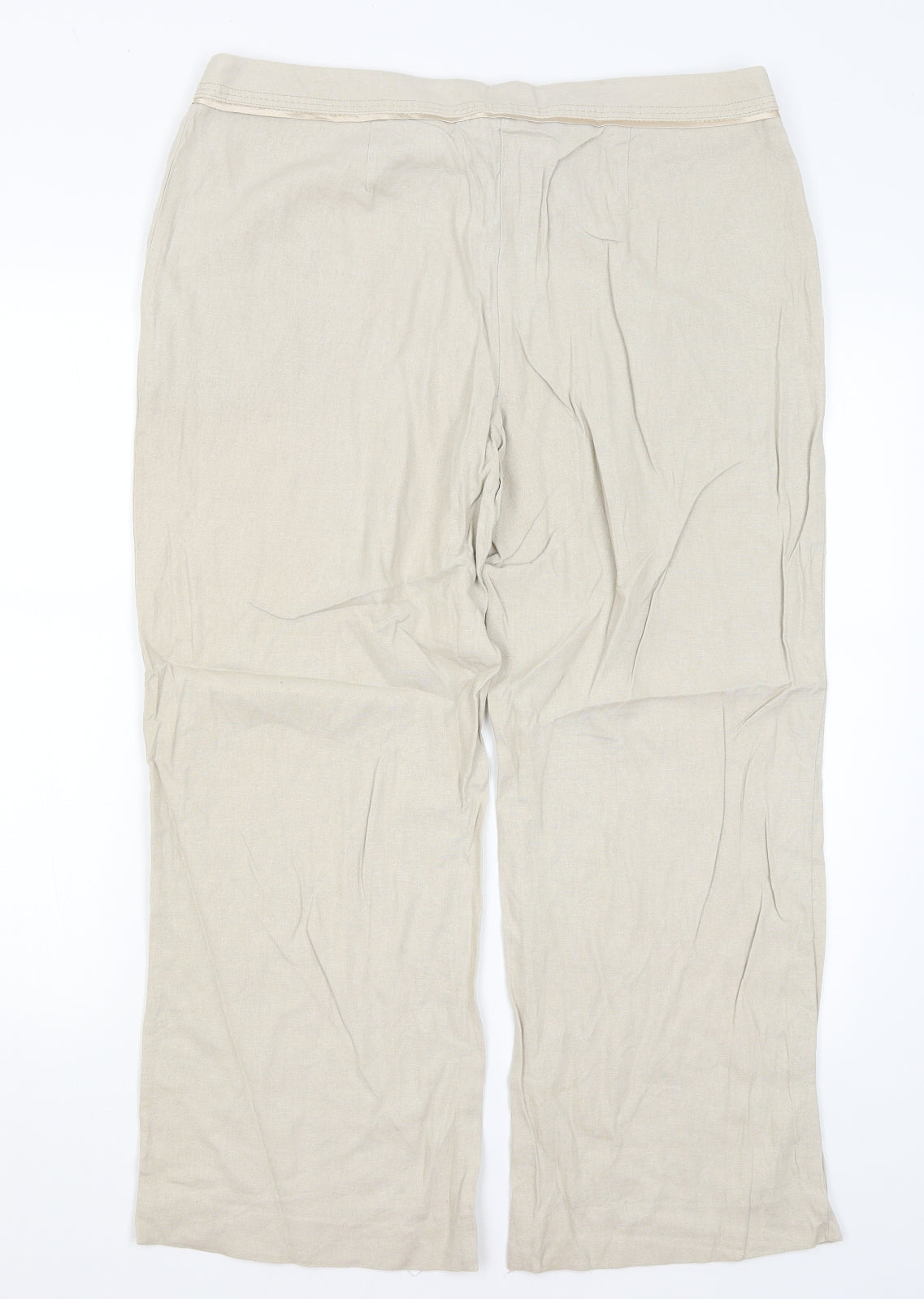 M&S Womens Beige   Trousers  Size 16 L26 in