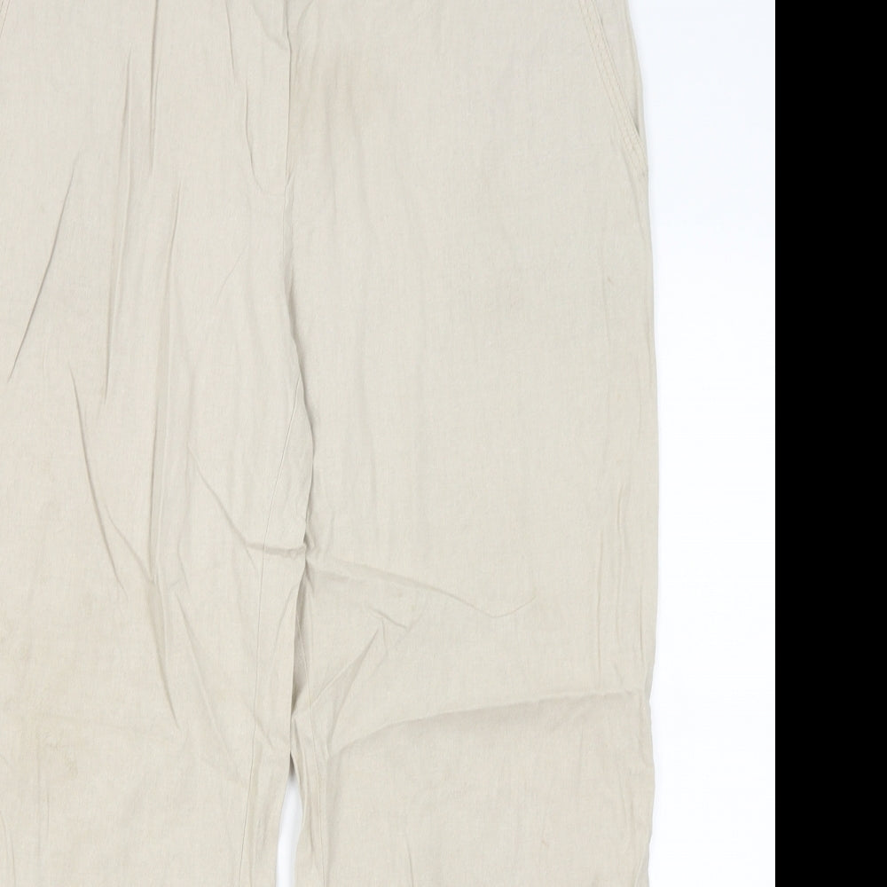 M&S Womens Beige   Trousers  Size 16 L26 in