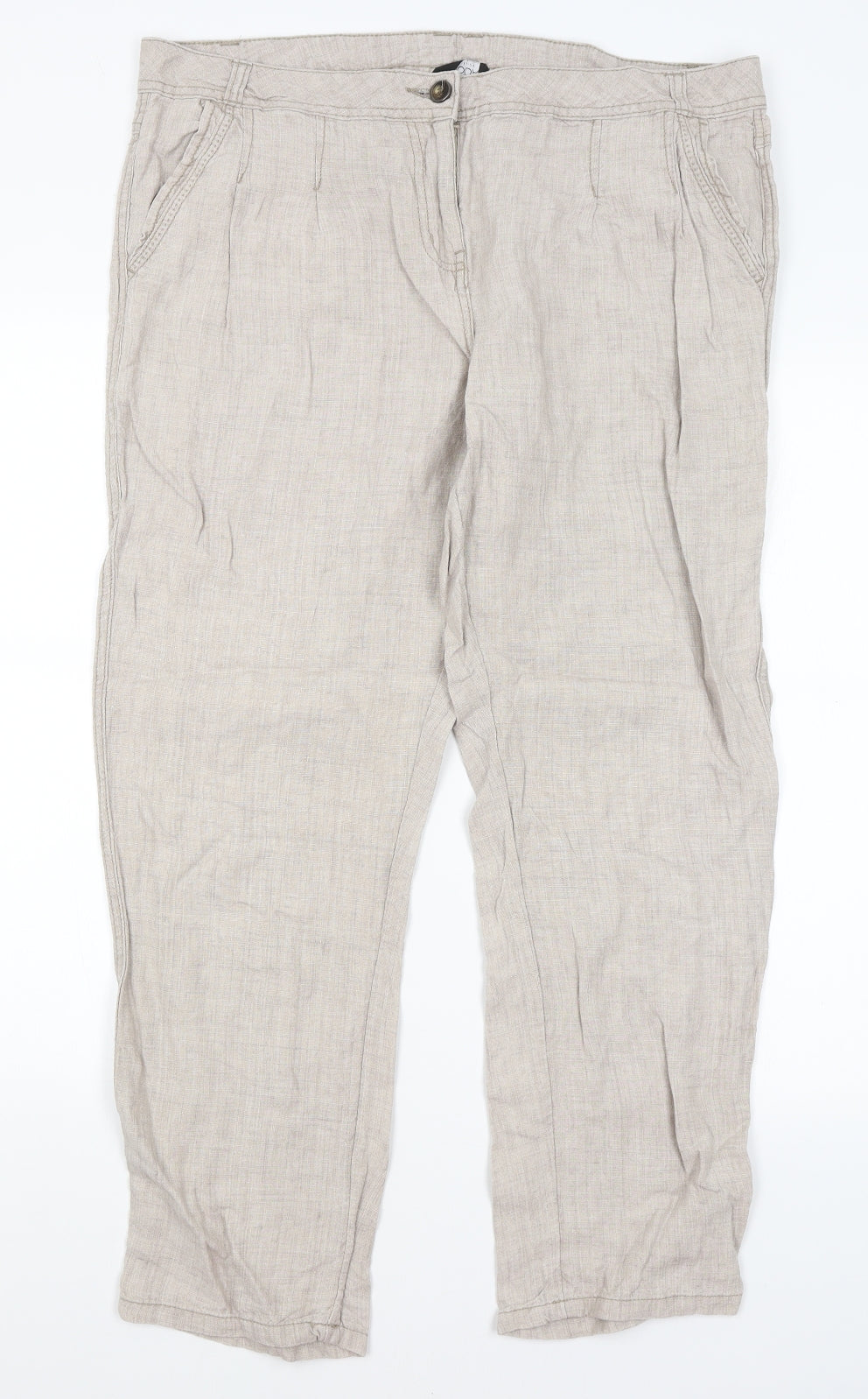 George Womens Beige   Trousers  Size 16 L28 in