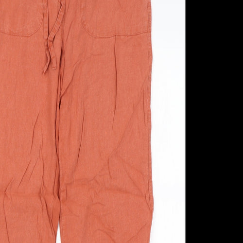 M&Co Womens Orange   Trousers  Size 10 L27 in