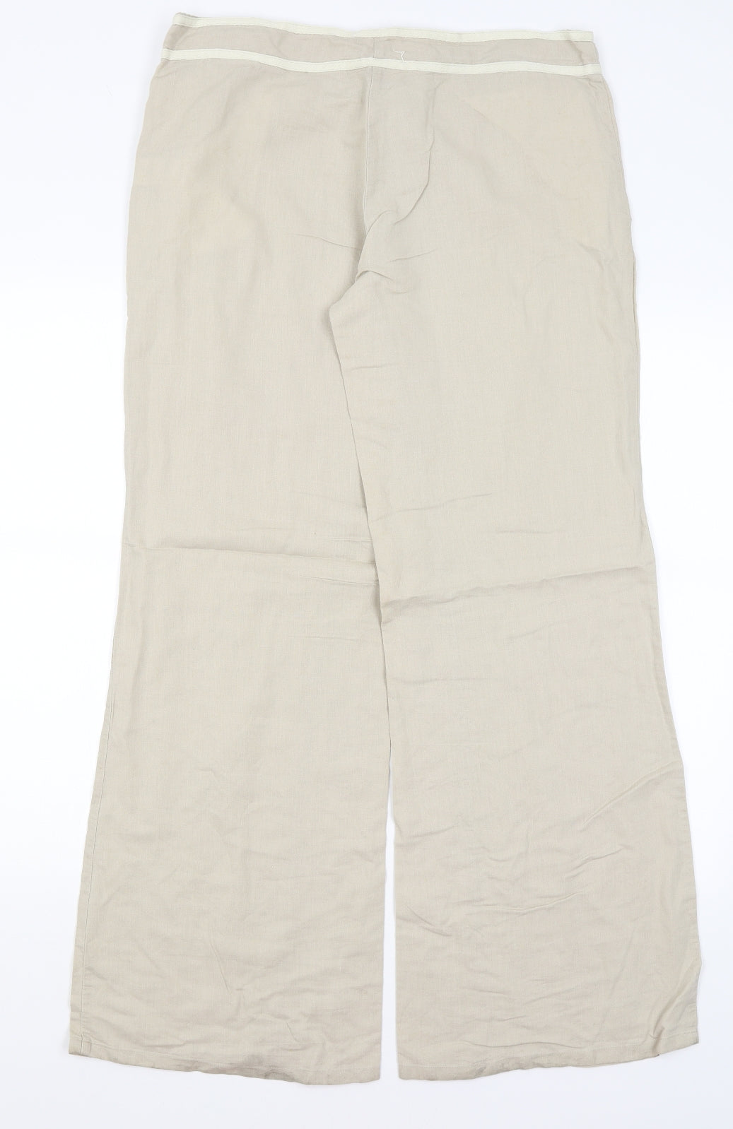 Topshop Womens Beige   Trousers  Size 12 L30 in
