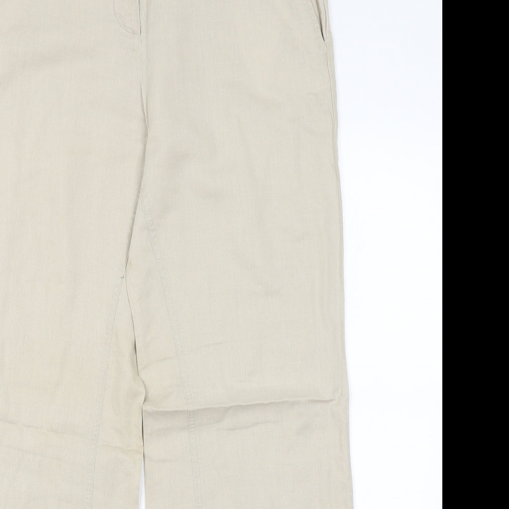 Topshop Womens Beige   Trousers  Size 12 L30 in
