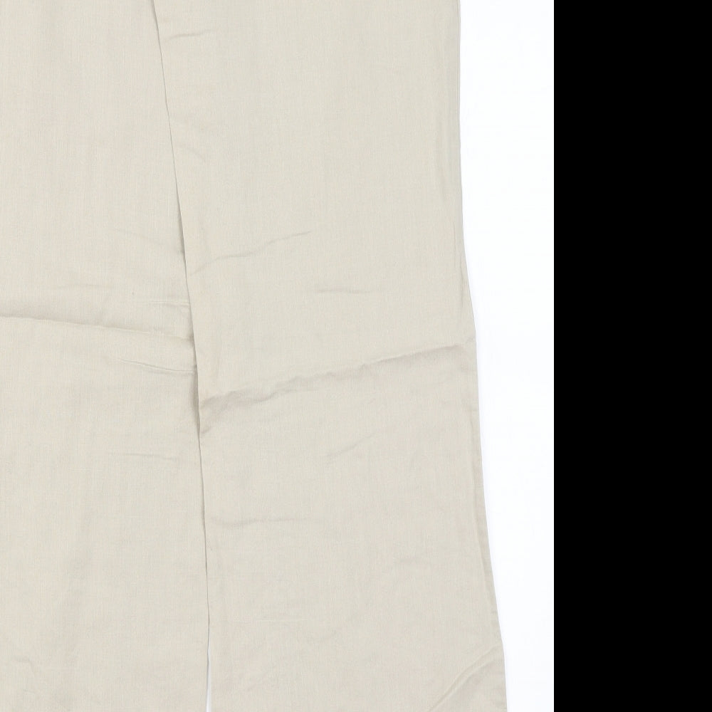 Topshop Womens Beige   Trousers  Size 12 L30 in