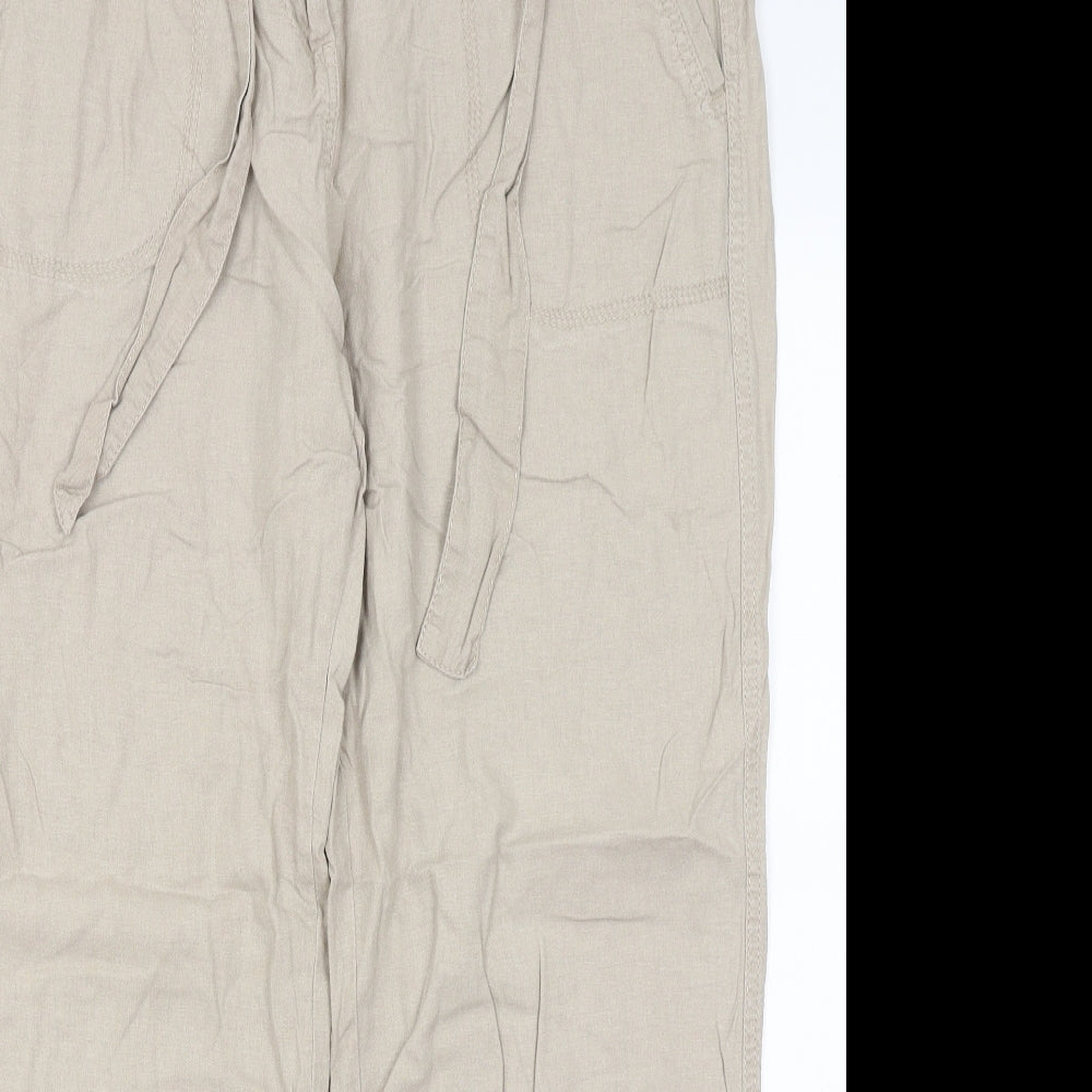 M&S Womens Beige   Trousers  Size 16 L29 in