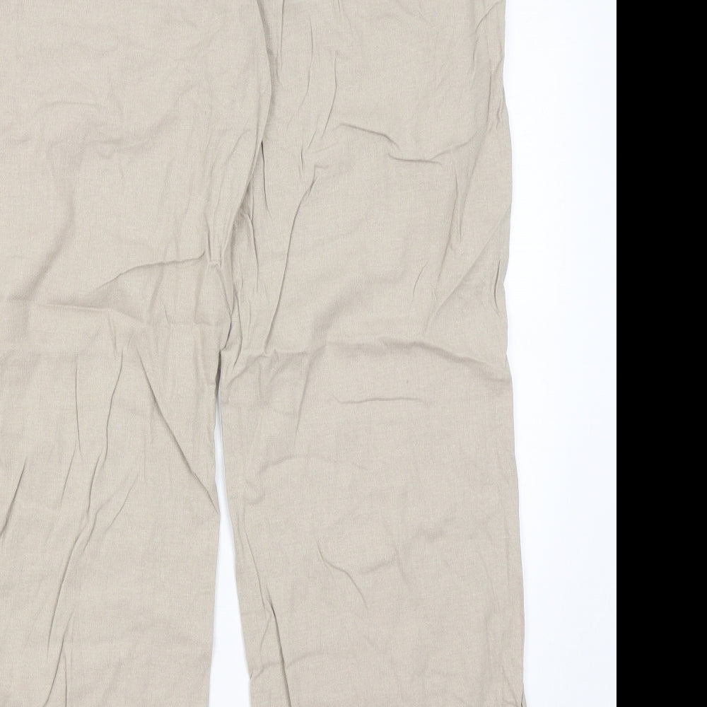 M&S Womens Beige   Trousers  Size 16 L29 in