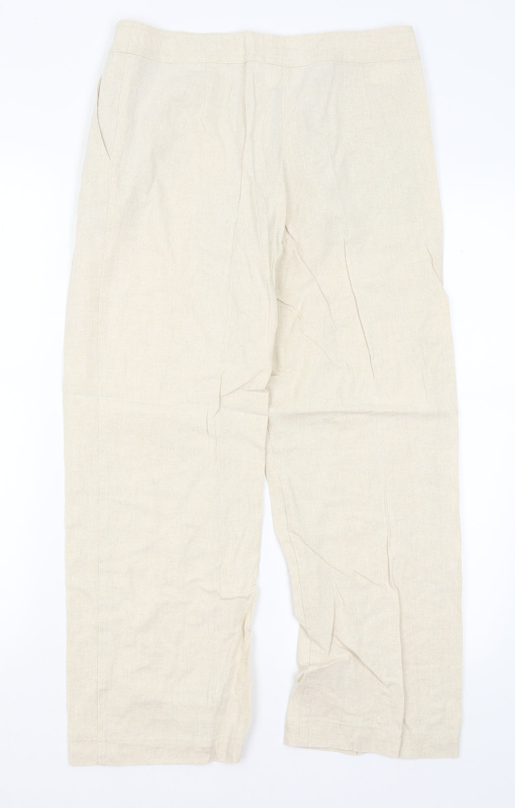 EWM Womens Beige   Trousers  Size 10 L25 in