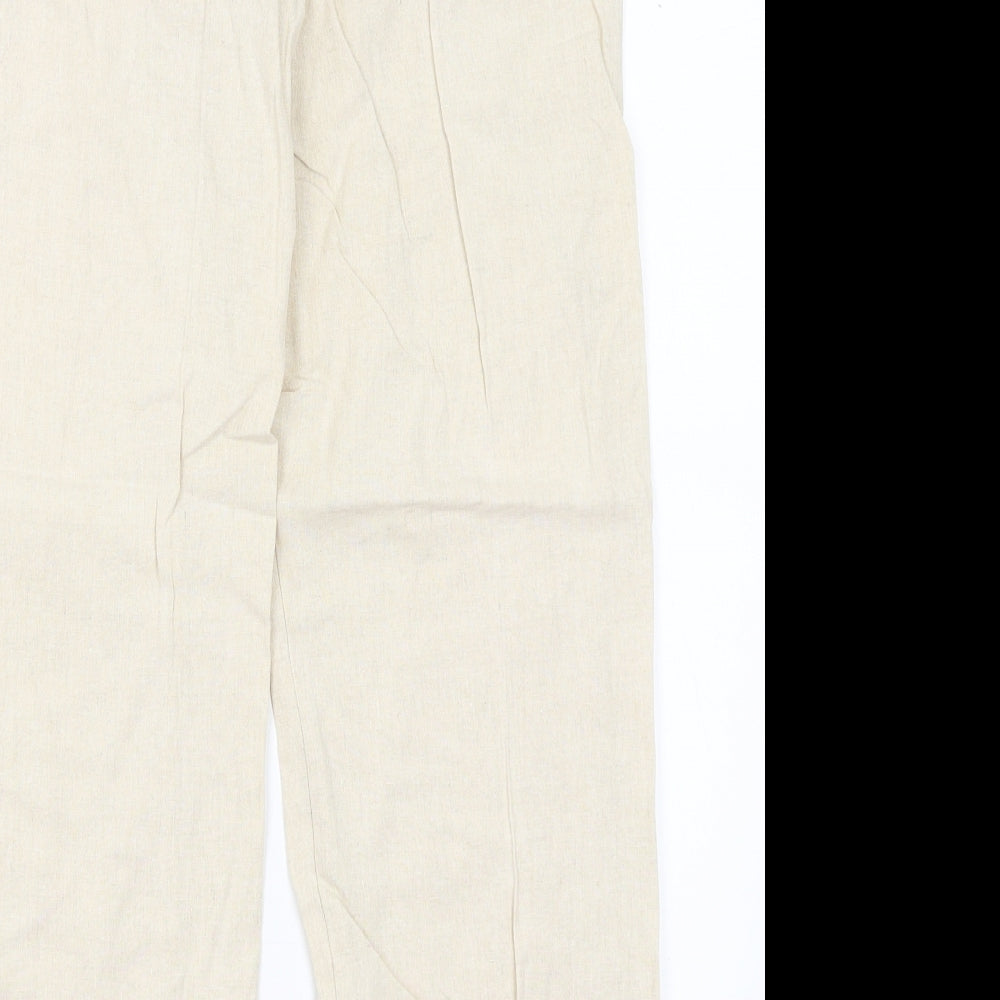 EWM Womens Beige   Trousers  Size 10 L25 in