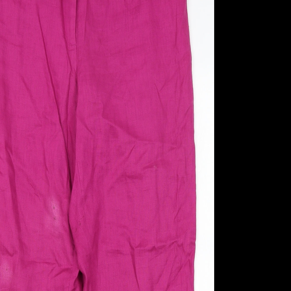 M&S Womens Pink   Trousers  Size 16 L28 in