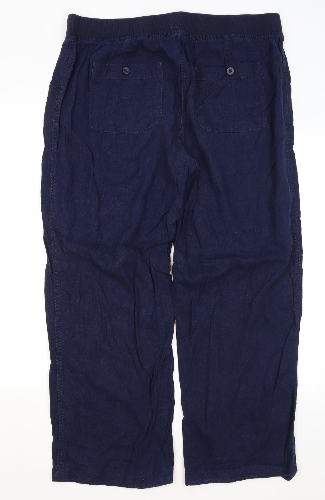 M&Co Womens Blue   Trousers  Size 16 L27 in