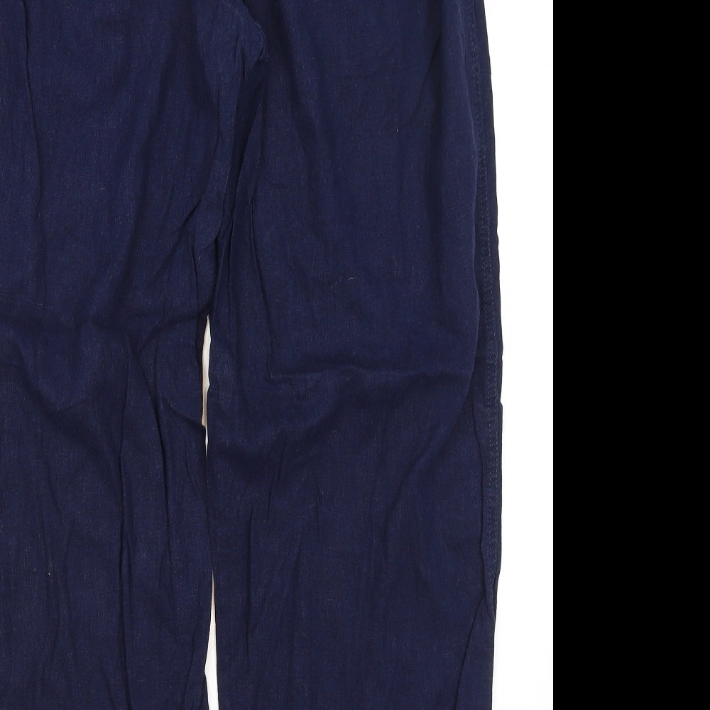 M&Co Womens Blue   Trousers  Size 16 L27 in
