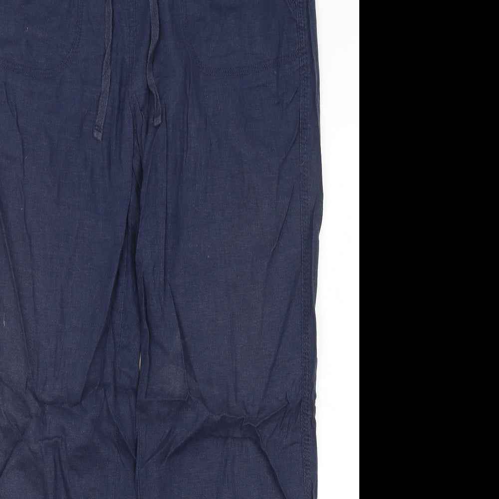 M&S Womens Blue   Trousers  Size 12 L29 in