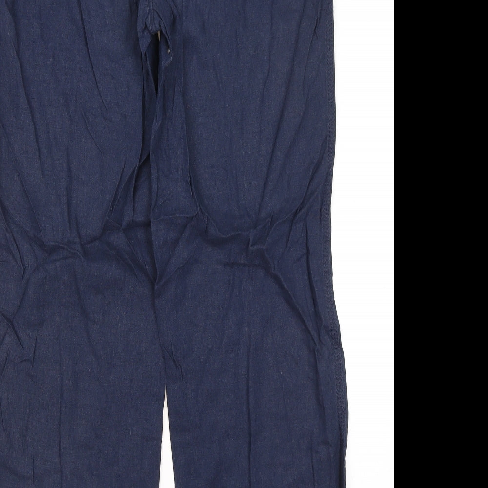 M&S Womens Blue   Trousers  Size 12 L29 in